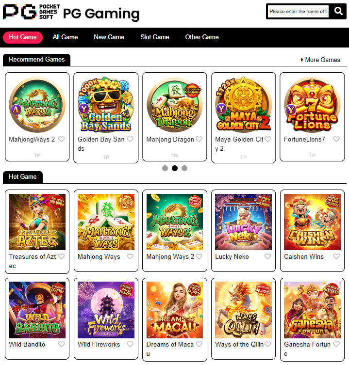 Thousands of good games at Pg